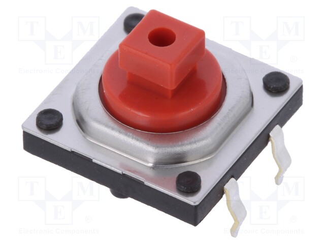 Microswitch TACT; SPST; Pos: 2; 0.05A/12VDC; THT; 2.6N; 12x12x4.3mm