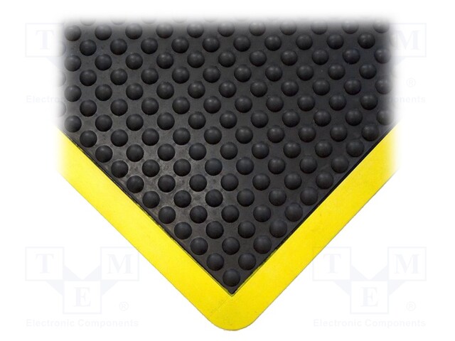 Anti fatigue mat; Width: 0.6m; L: 0.9m; Mat: rubber; Colour: black