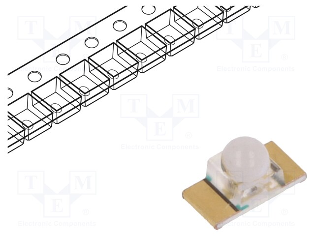 LED; SMD; 1608; orange; 1120÷4500mcd; 3.2x1.6x1.55mm; 25°; 1.8÷2.4V