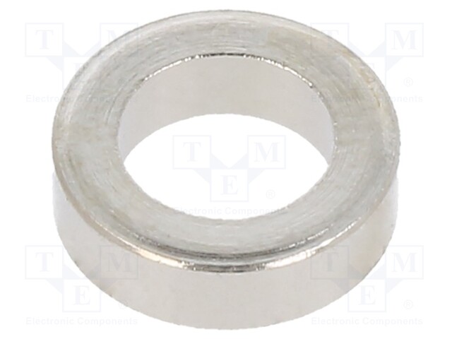 Spacer sleeve; 6.2mm; cylindrical; brass; nickel; Out.diam: 3mm