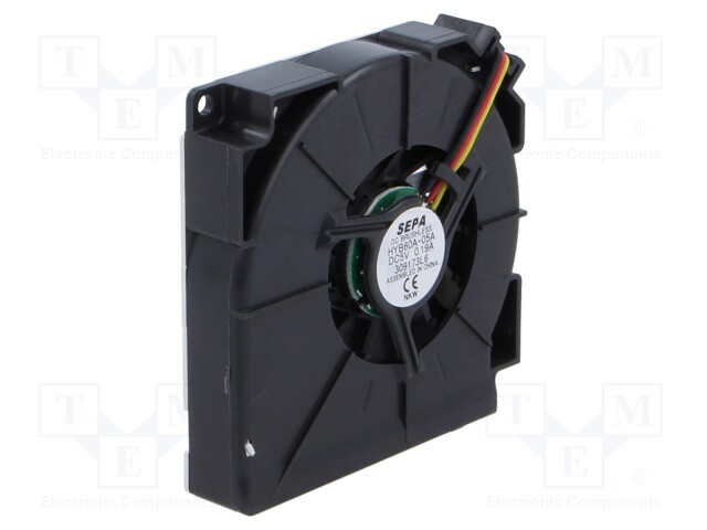 Fan: DC; blower; 5VDC; 59.5x59.5x12.5mm; 7.8m3/h; 33dBA; 3700rpm