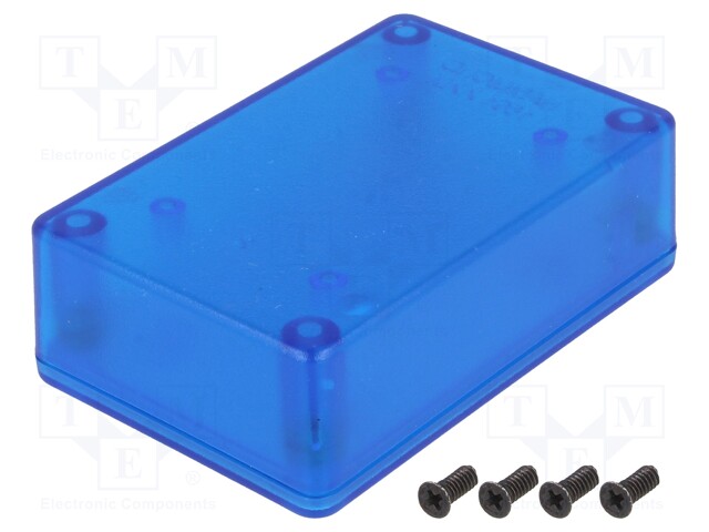 Enclosure: multipurpose; X: 56mm; Y: 85mm; Z: 27mm; 1591; ABS; blue