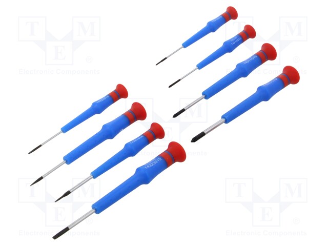 Kit: screwdrivers; Pcs: 8; precision; Phillips