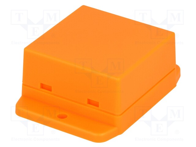 Enclosure: multipurpose; X: 50.4mm; Y: 50mm; Z: 27mm; ABS; orange