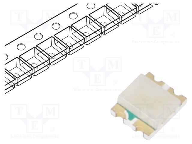 LED; SMD; 1210; RGB; 3.2x2.7x1.1mm; 130°; 1.9÷2.4/3.5÷3.9/3.5÷3.9V