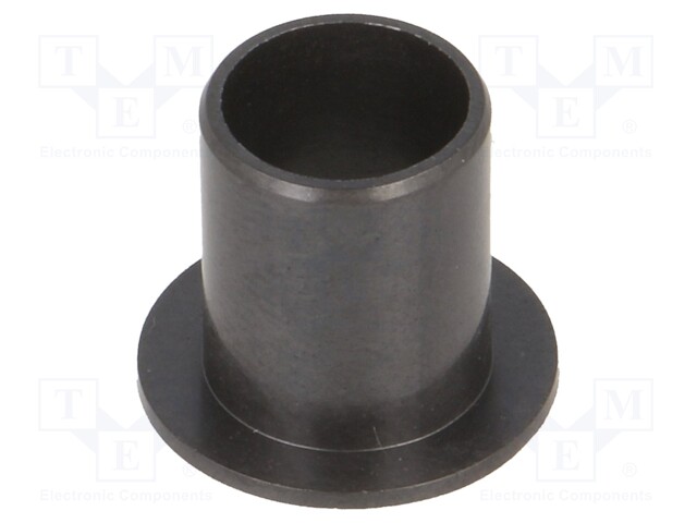 Bearing: sleeve bearing; with flange; Øout: 12mm; Øint: 10mm; black