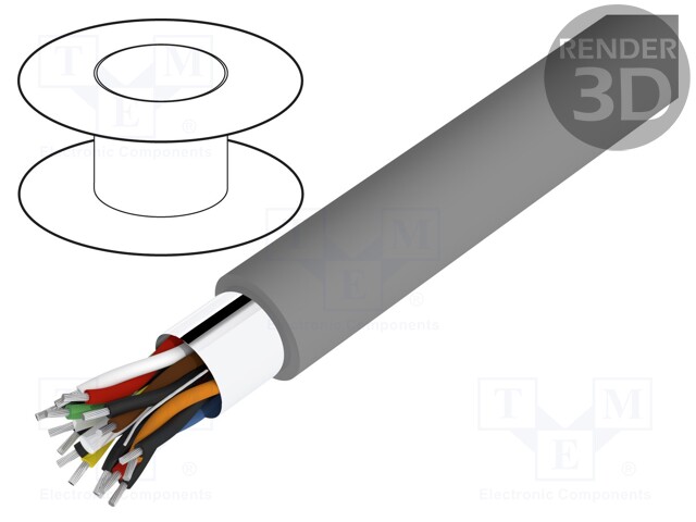 Wire; Alpha Essential C&C; 4x2x24AWG; shielded,Al-PET foil; PVC