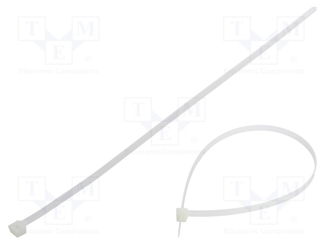 Cable tie; L: 450mm; W: 7.6mm; polyamide; 667N; natural; Ømax: 130mm