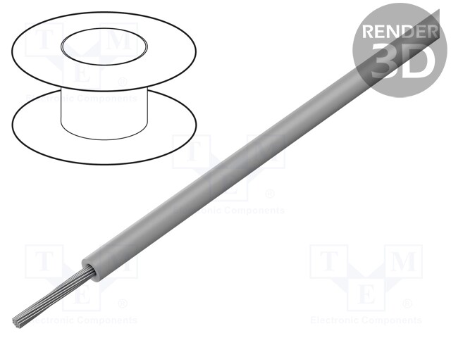 Wire; ÖLFLEX® HEAT 260 SC; stranded; Cu; 1x20AWG; teflon; grey