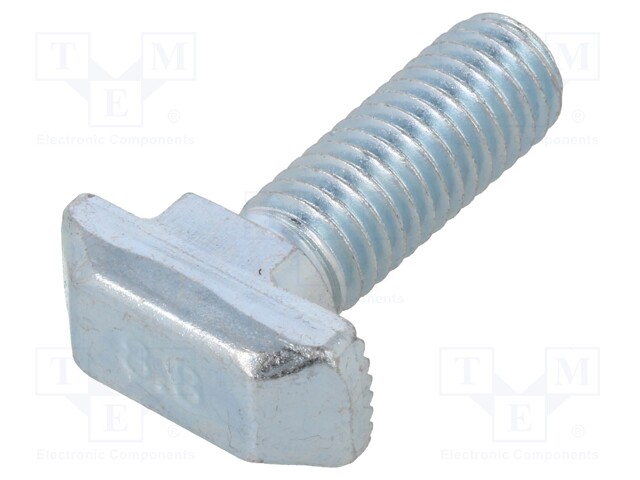 Screw; for profiles; Width of the groove: 10mm; L: 25mm; steel