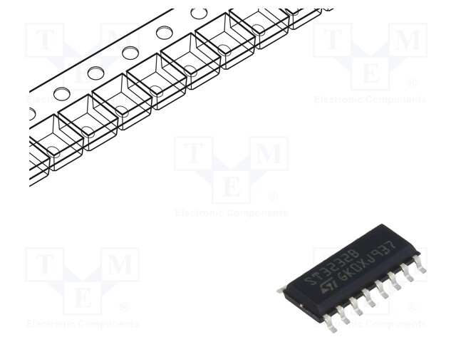 IC: interface; transceiver; RS232; 400kbps; SO16; 3÷5.5VDC