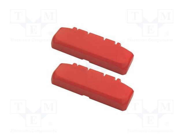 Hinge; polycarbonate; Series: BOCUBE; red; 2pcs; UL94V-0