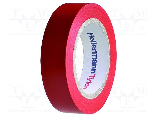 Tape: electrical insulating; W: 15mm; L: 10m; D: 0.15mm; red; 220%