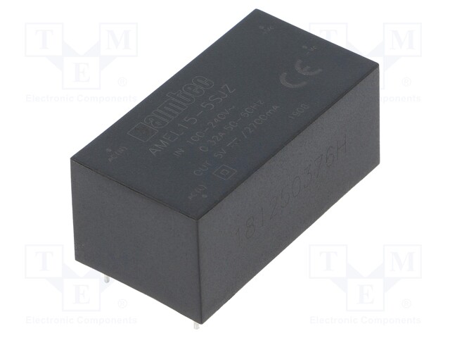 Converter: AC/DC; 13.5W; Uout: 5VDC; Iout: 2.7A; 76%; Mounting: PCB