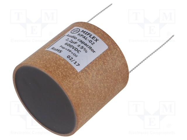 Capacitor: aluminum-polypropylene-paper; 2.2uF; 600VDC; ±5%