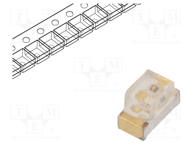 LED; SMD; 0603; green; 20÷60mcd; 1.6x0.8x1.1mm; 120°; 2.1÷2.5V; 20mA