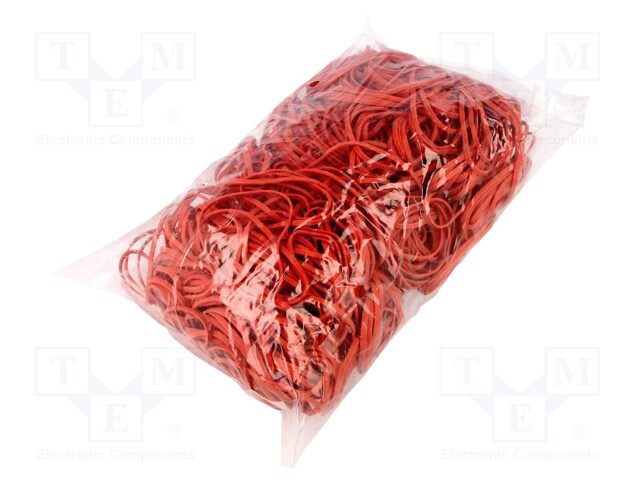 Rubber bands; Width: 3mm; Thick: 1.5mm; rubber; Colour: red; Ø: 60mm