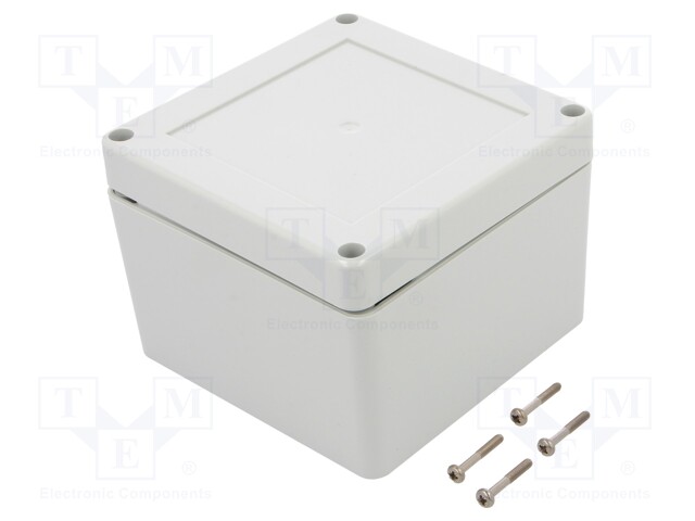 Enclosure: multipurpose; X: 105mm; Y: 105mm; Z: 75mm; ZP; light grey