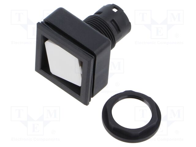 Switch: push-button; IP66; QUARTRON-JUWEL®; black; 24x24mm