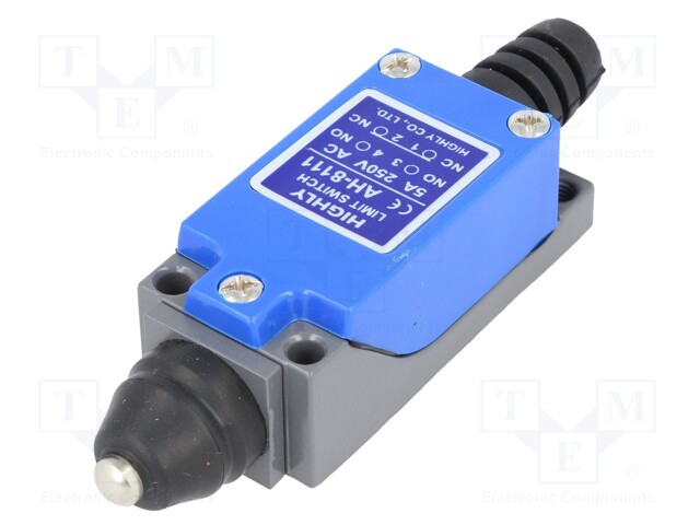 Limit switch; pin plunger Ø6,8mm; NO + NC; 5A; max.250VAC; IP64