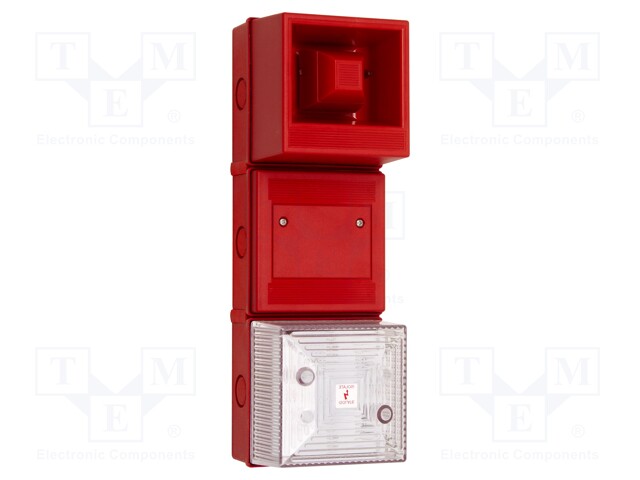 Signaller: lighting-sound; 24VDC; siren,flashing light; IP65