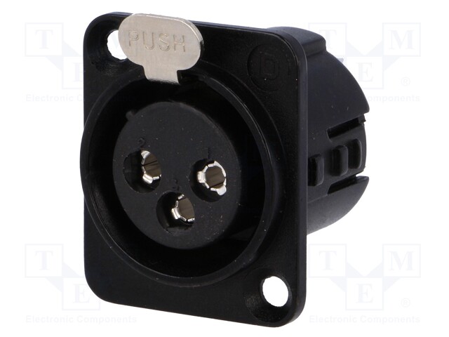 Socket; XLR; female; PIN: 3; straight; soldering; silver plated; 50V
