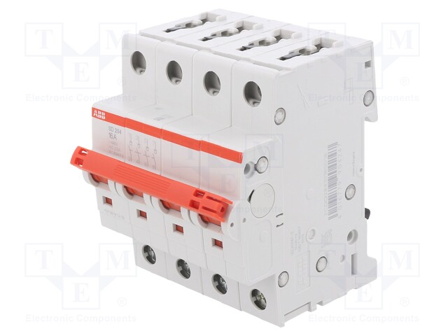 Switch-disconnector; Poles: 4; DIN; 16A; 400VAC; SD200; IP20