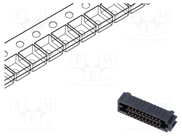 Connector: PCB to PCB; female; PIN: 40; 1.27mm; SEAF; gold-plated