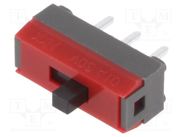 Switch: slide; SPDT; 0.1A/30VDC; Mounting: vertical; -15÷60°C