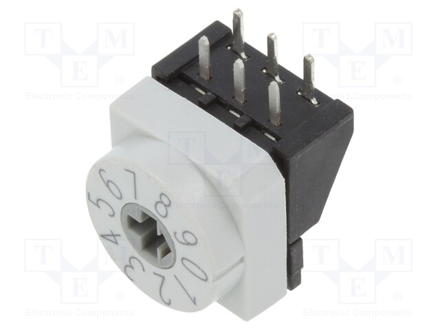 Switch: rotary; Pos: 10; 1uA/20mVDC; -60÷125°C; Mounting: THT