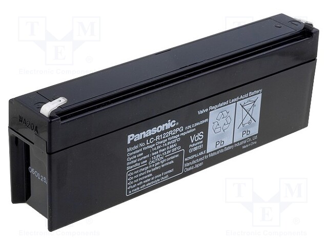 Re-battery: acid-lead; 12V; 2.2Ah; AGM; maintenance-free