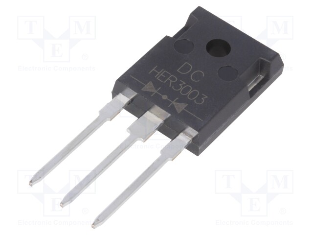 Diode: rectifying; THT; 200V; 30A; Package: tube; TO3P; 50ns