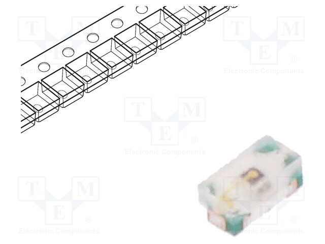 LED; SMD; 0402; yellow; 8÷100mcd; 1x0.5x0.4mm; 140°; 1.7÷2.4V; 5mA