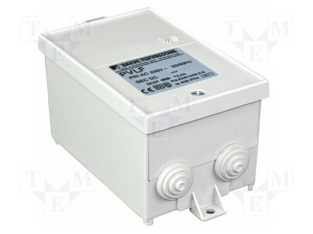 Power supply: transformer type; non-stabilised; 18W; 12VDC; 1.5A