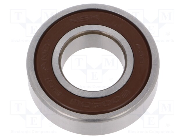 Bearing: ball; Øint: 20mm; Øout: 42mm; W: 12mm; bearing steel