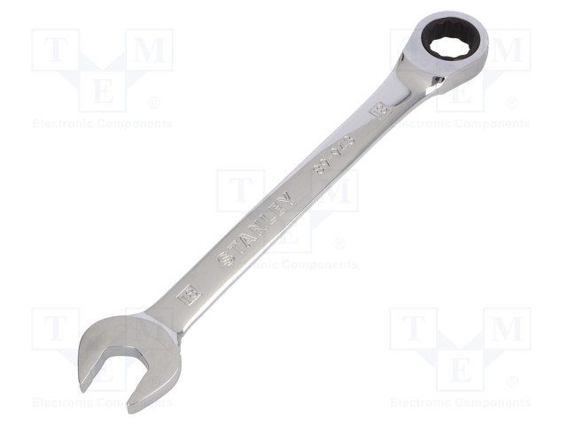 Key; combination spanner,with ratchet; 18mm; nickel plated