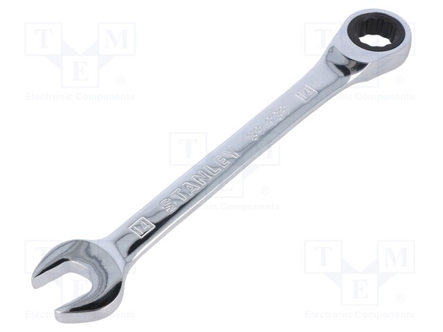 Key; combination spanner,with ratchet; 14mm; nickel plated