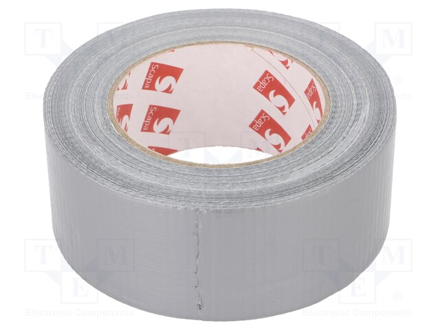 Tape: duct; W: 48mm; L: 50m; Thk: 0.14mm; silver; rubber; -10÷75°C