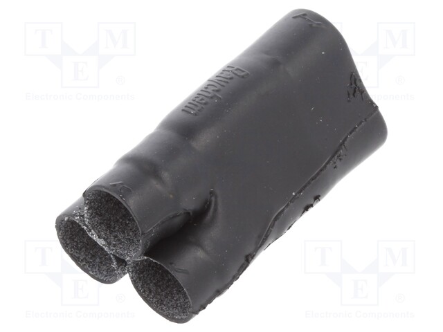 Cable breakout; glued; black; elastomer; -75÷150°C; No.of term: 3