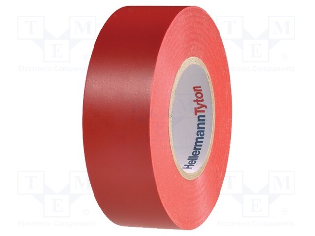 Tape: electrical insulating; W: 19mm; L: 20m; D: 0.18mm; red; 220%