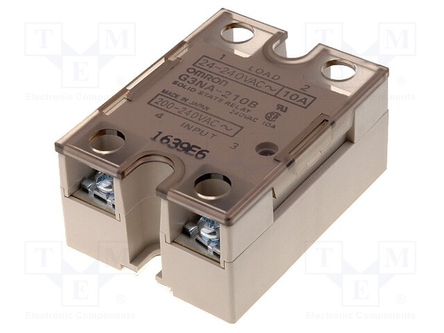 Relay: solid state; Ucntrl: 200÷240VAC; 10A; 24÷240VAC; -30÷80°C