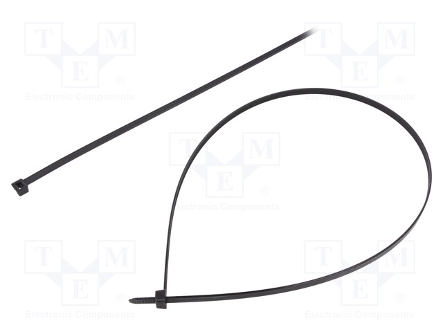 Cable tie; L: 760mm; W: 7.6mm; polyamide; 535N; black; Ømax: 225mm