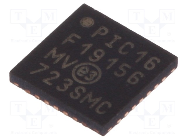 PIC microcontroller; Memory: 28kB; SRAM: 2048B; EEPROM: 256B; SMD