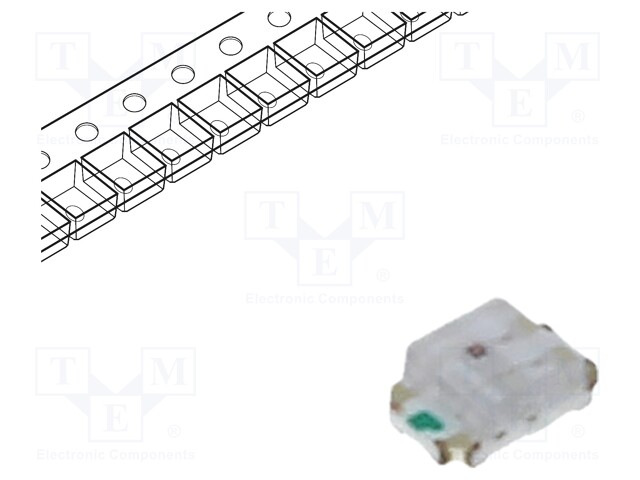 LED; SMD; 0805; red/green; 2x1.25x0.8mm; 120°; 1.8÷2.6/2.8÷3.6V