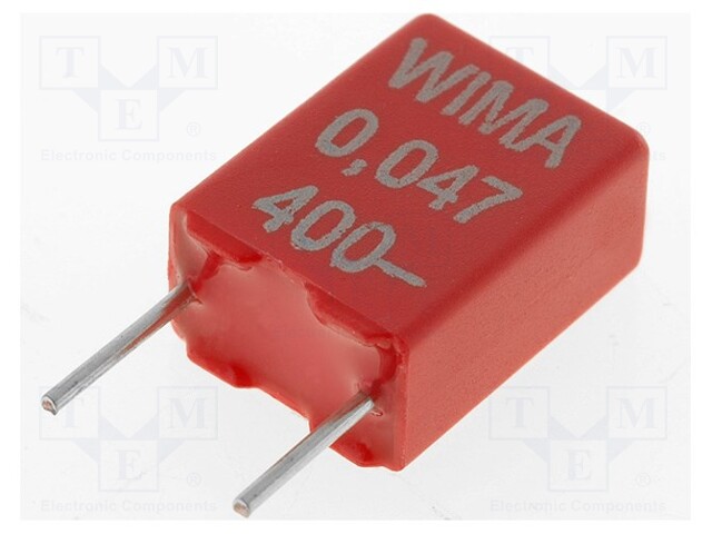 Capacitor: polyester; 47nF; 200VAC; 400VDC; Pitch: 5mm; ±10%