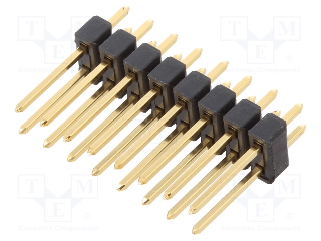 Pin header; pin strips; male; PIN: 16; straight; 2.54mm; THT; 2x8