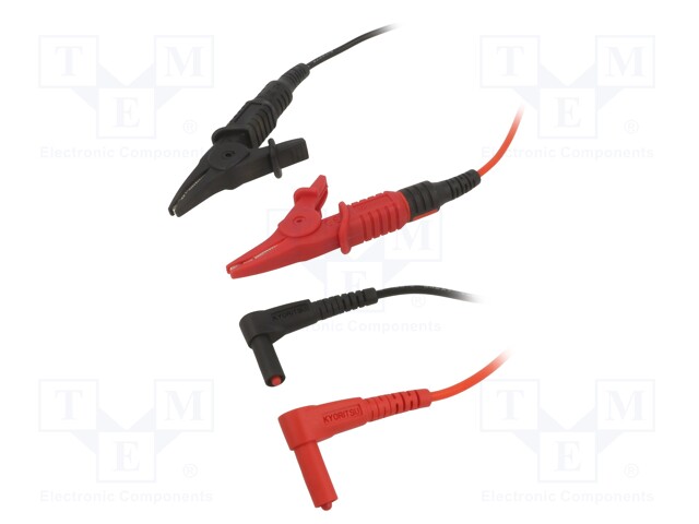 Set of test leads; Inom: 10A; black,red