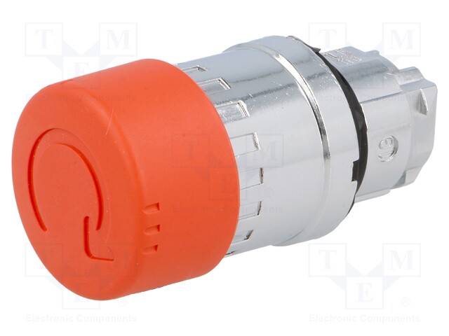 Switch: emergency stop; Stabl.pos: 2; 22mm; red; Illumin: none; IP66