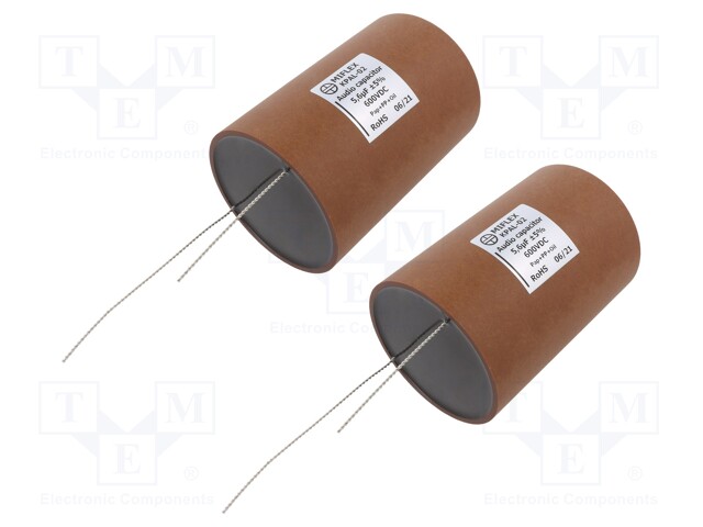 Capacitor: aluminum-polypropylene-paper; 5.6uF; 600VDC; ±5%