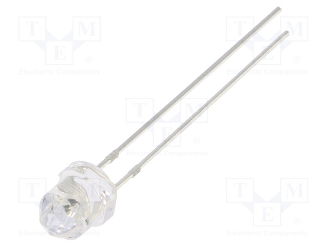 LED; 4.85mm; orange; 750÷1120mcd; Front: Diamond; 12V; Pitch: 2.54mm